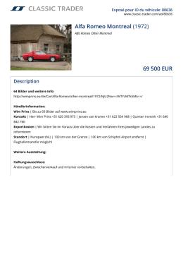 Alfa Romeo Montreal (1972) 69 500 EUR