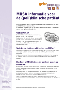 MRSA informatie voor de (poli)klinische patient