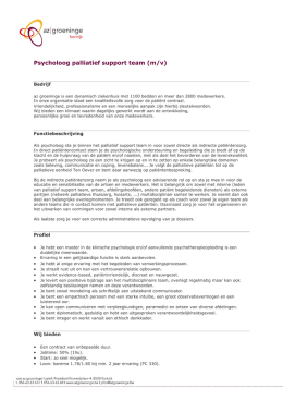 Psycholoog palliatief support team (m/v)