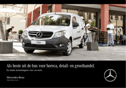 Brochure Mercedes-Benz Vans Horeca