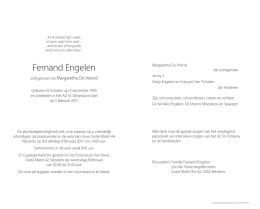 Fernand Engelen - Van Hove Begrafenissen