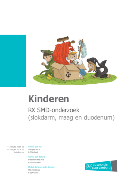 Kinderen - RX SMD-onderzoek (slokdarm, maag en duodenum)