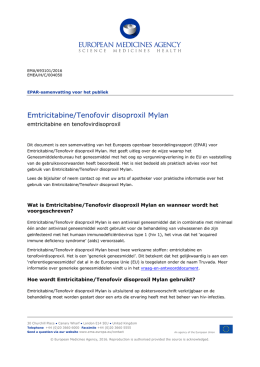Emtricitabine Tenofovir disoproxil Mylan, INN - EMA