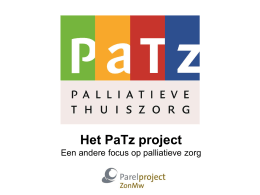 Presentatie PaTz in het kort - PaTz