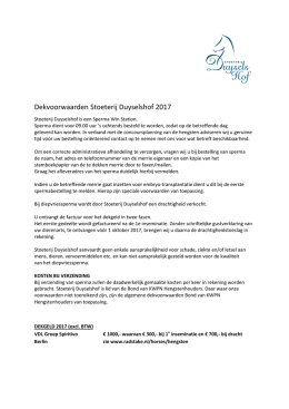 Dekvoorwaarden Stoeterij Duyselshof 2017