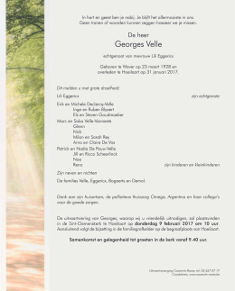 Georges Velle - Uitvaartverzorging Coorevits – Rosier