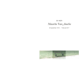 Maurits Van Assche - Uitvaartzorg De Boever