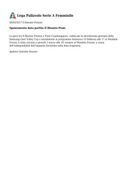 Spostamento data partita Il Bisonte