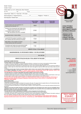 - ACQUA POTABILE - ARIA COMPRESSA