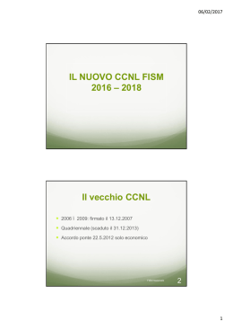 CCNL FISM- slide incontro del 20/01/2017