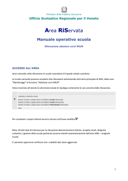 Area RiServata - Ufficio Scolastico Regionale per il Veneto