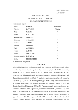 Documento. Italicum, le motivazioni della Corte Costituzionale