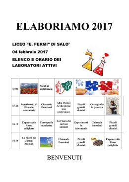 ELABORIAMO 2017 - Liceo Enrico Fermi Salò