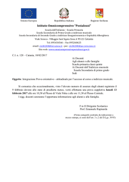 Circolare n. 128 - Istituto Omnicomprensivo Pestalozzi – Catania