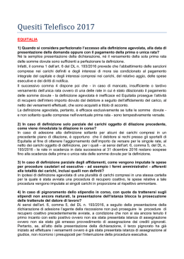 le risposte a Telefisco della settimana scorsa