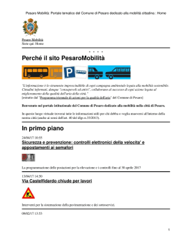 Pesaro Mobilità: Portale tematico del Comune di Pesaro dedicato