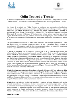 Odin Teatret a Trento - Agenzia Giornalistica Opinione