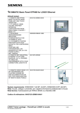 1x SIMATIC Basic Panel KTP400 for LOGO! Ethernet