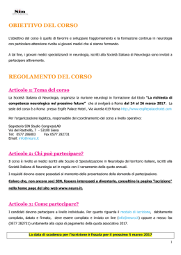 Regolamento - Società italiana di neurologia