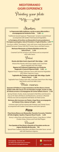 specials menu - mediterraneo restaurant