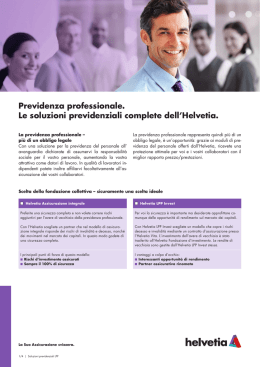 Varianti previdenziali LPP per PMI - foglio informativo