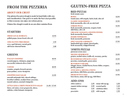 FROM THE PIZZERIA GLUTEN
