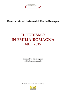 Il turismo in Emilia-Romagna nel 2015
