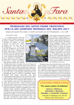 Numero 18 - 5 Febbraio 2017 - Basilica Parrocchia Santa Fara