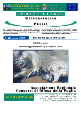 Bollettino Meteo Regionale: giornaliero