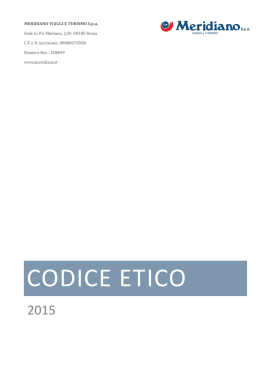Codice etico - Meridiano Congress International