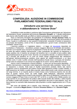 CONFEDILIZIA: AUDIZIONE IN COMMISSIONE