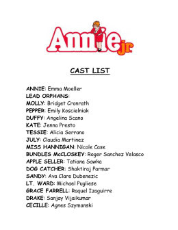 to see the Cast of Annie Jr.