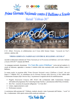 Un Nodo Blu contro il Bullismo - Istituto Comprensivo Milani Terracina