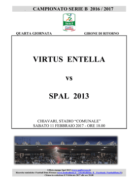 Virtus Entella-Spal – 25° giornata serie B