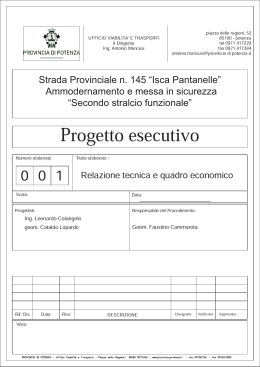 01 Relazione tecnica - Provincia di Potenza