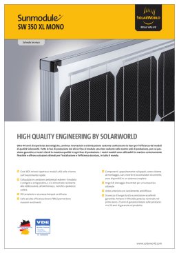 HigH Quality EnginEEring by SolarWorld SW 350
