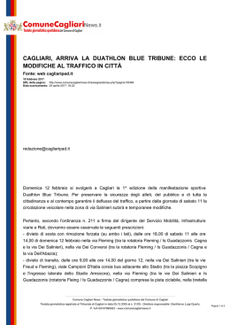 Comune Cagliari News - Cagliari, arriva la Duathlon Blue Tribune
