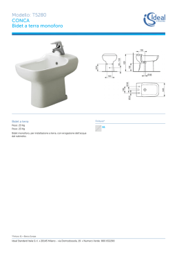Conca - Bidet a terra monoforo (Modello: T5280)