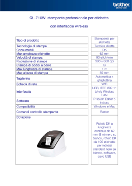 QL-710W: stampante professionale per etichette con