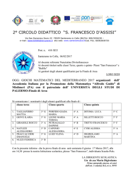 alunni qualificati - 2° Circolo Didattico "San Francesco d`Assisi"