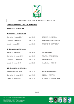 Leggi il comunicato ufficiale