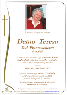Demo Teresa - Annuario Onoranze
