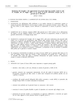risoluzione del Consiglio - EUR-Lex