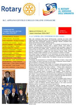 Bollettino 19 - Rotary Appiano Gentile