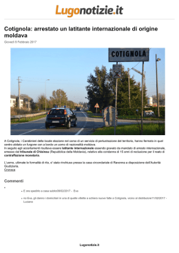 Cotignola: arrestato un latitante internazionale di