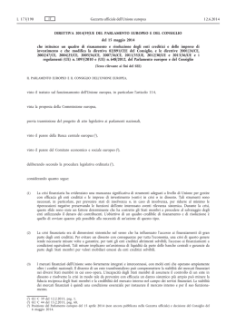 direttiva Europea 2014/59/UE - EUR-Lex