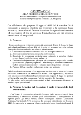 osservazioni a proposta di legge n-¦ 4030 - Istituto Bruno