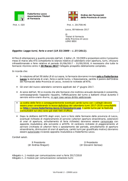 020 Circolare calendario turni orari ferie 2017-18