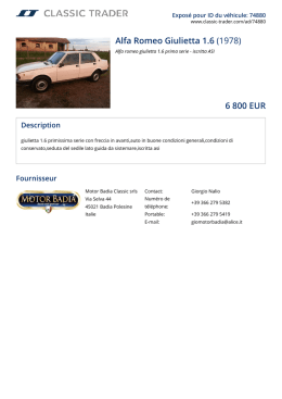 Alfa Romeo Giulietta 1.6 (1978) 6 800 EUR