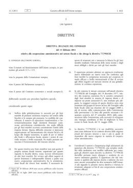 direttiva 2011/16/UE - EUR-Lex